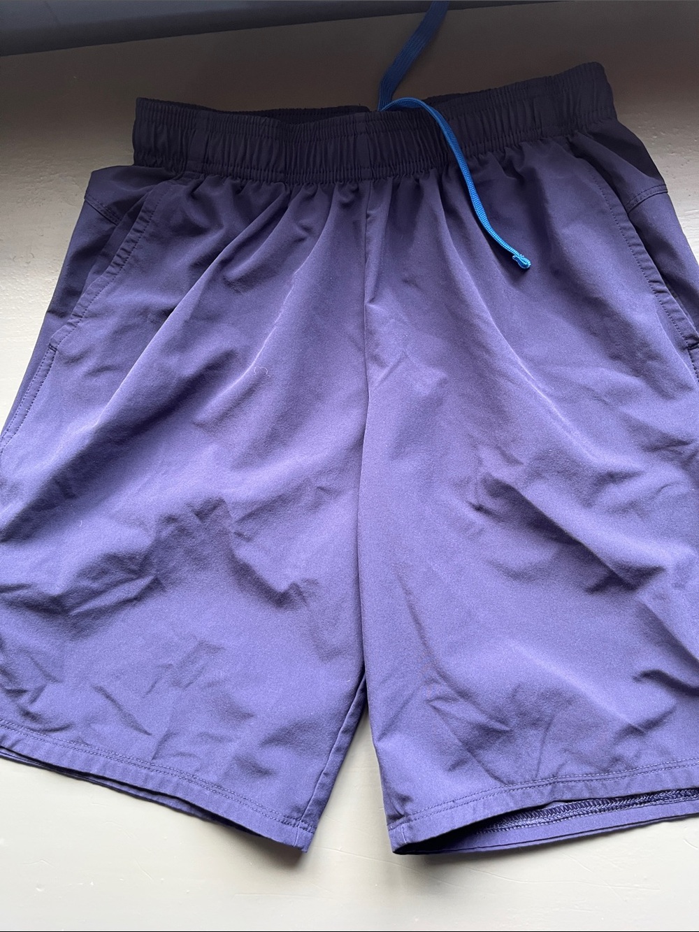 all in motion Navy Athletic Shorts with Blue Drawstring